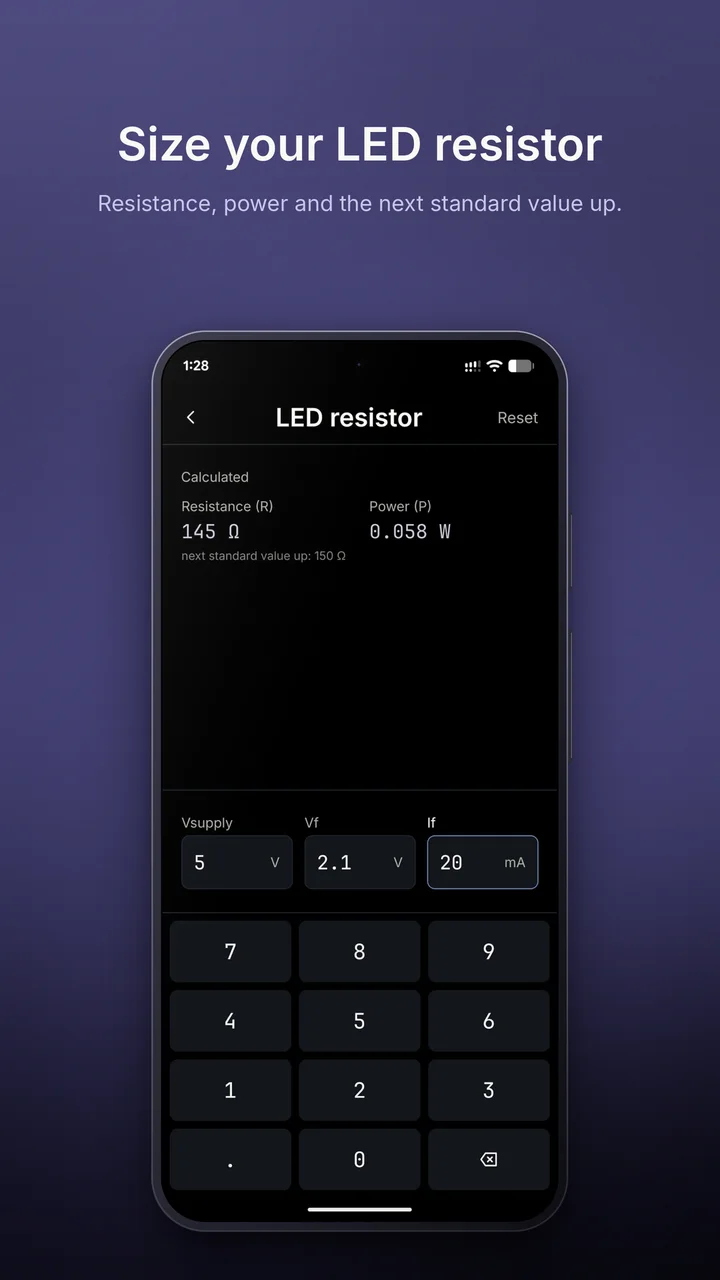 LED series resistor tool